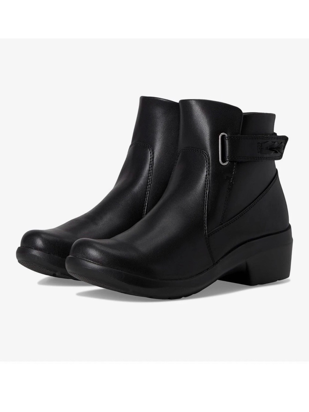 Clarks Women's Angie Serena Black Leather Ankle Boots - Size 7.5 M